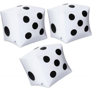 KAL-3 Pièces Cube Gonflables, Cubes Géants Jumbo Gonflables, Pvc, Grand Jouet Gonflable En Forme De Dés Pour Intérieur Et Extérieur Piscine Fêtes, Jeux De Pelouse En Plein Air (Blanc) - Neuf