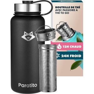 Thé Et Café Isotherme Avec Infuseur À Thé Et Fruits ¿ Gourde Infuseur Thé 1l En Acier Inoxydable ¿ Bouteille Pour Bureau, Yoga, Voyage ¿ Théière Avec Infuseur - Neuf