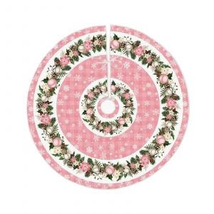 Jupe de sapin de No&euml;l, tapis r&eacute;versible &agrave; carreaux Buffalo de 122 cm pour d&eacute;coration des f&ecirc;tes, usage int&eacute;rieur et ext&eacute;rieur - Neuf