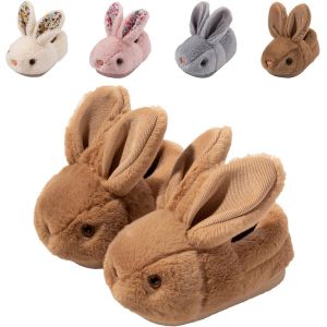 Bnhgc-Chaussons Enfant Garçon Fille Chausson Lapin Peluche Souple Hiver Pantoufle D'intérieur Chaude Et Antidérapante Pour Bébé - Neuf