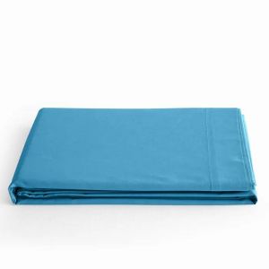Drap Plat "Pr&eacute;mium" Pour Lit 1 Place & 2 Places - Pr&eacute;mium Cyan - 240 X 300 Cm Pour Lit 2 Places - Neuf