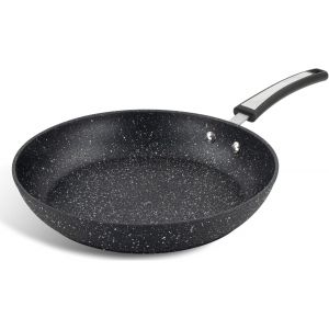 Checarzhn--No1-Xtra Grande Poêle À Frire Antiadhésive Avec Revêtement Neverstick Et Poignée Ergonomique Compatible Avec Toutes Les Plaques De Cuisson Passe Au Lave-Vaisselle Sans Pfoa Aluminium Noir - Neuf