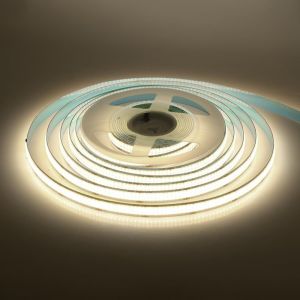 24v Cob Ruban À Led,600leds/M Led Strip Lights,Flexible Étanche Découpable Bande Led Lumineuse Cob Pour Maison,Chambre,Cuisine,Armoire,Placard.Sans Adaptateur De Puissance 1m,Blanc Naturel. - Neuf