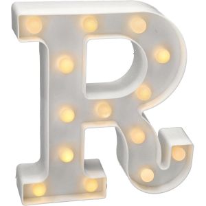 ERYI-- Lettres Led Avec Lumières, Lettre R Avec Lumière Chaude Pour Décoration Et Ambiance, Éclairage De Nuit De Chevet, Anniversaires, Mariages, Vitrines. Fonctionnant Sur Batterie - Neuf