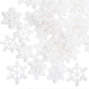 100pcs Mini R&eacute;sine Des Flocons De Neige, Ornements De No&euml;l, D&eacute;cor De Micro Paysage Accessoires De Mat&eacute;riaux De Bricolage Pour L'hiver Partie Esth&eacute;tique - Neuf