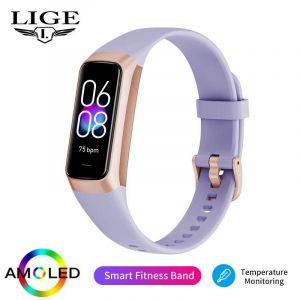 Lige-Montre Connect&eacute;e &Eacute;tanche Pour Ios Et Android, &Eacute;cran Amoled De 1.1 Pouces, Pour Le Sport, La Natation, L'int&eacute;rieur Et L'ext&eacute;rieur - Neuf