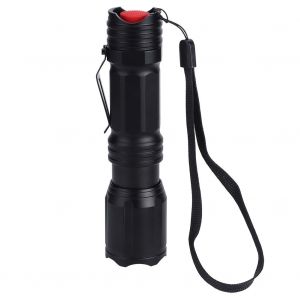 HJLIAN Lampe de poche LED coloree, portable, haute luminosite, zoomable, flexible, 4 en 1, noire - Neuf