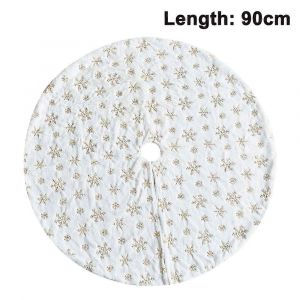 Jupe de sapin de No&euml;l en peluche douce et &eacute;paisse, fausse fourrure blanche, d&eacute;coration &eacute;l&eacute;gante pour des f&ecirc;tes de fin d'ann&eacute;e joyeuses - Neuf