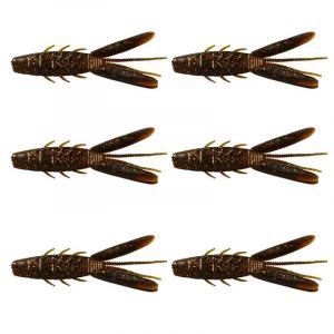 6pcs 90mm App&acirc;t De P&ecirc;che Pratique Haute Performance R&eacute;aliste L&eacute;ger Utile App&acirc;t Artificiel Pour P&ecirc;che-Brun - Neuf