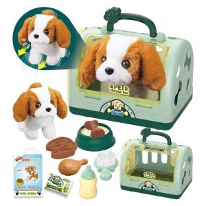 INN Robot chien 26x18x24cm chien &eacute;lectronique interactif jeu de r&ocirc;le pour enfants jouet animaux de compagnie chiot qui aboie et - Neuf
