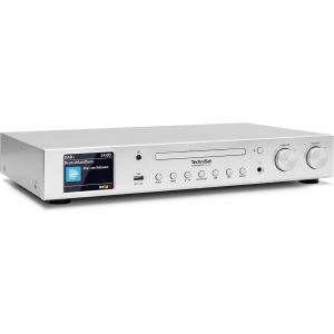 VornixorSarlshop-DIGITRADIO 143 CD (V3) - Tuner HiFi num&eacute;rique, Radio Internet (Dab+, FM, Bluetooth, Spotify Connect, Lecteur CD, Wi-FI, Largeur 43,5 cm, Commande Via Application, t&eacute;l&eacute;commande) Argen - Neuf