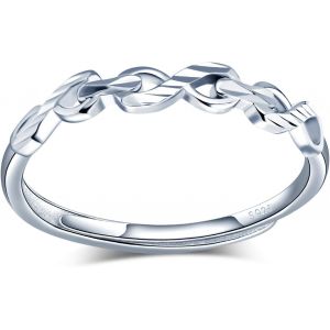 Kahfl-Bagues Femme Ajustable En Argent Sterling 925 Bague Avec Symbole Infini Bague Fille Infinity Torsade Bagues Anniversaire Mariage Promise Alliance,Bijoux Cadeau Bague De Fiançailles - Neuf