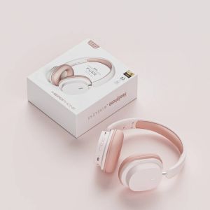 Casque d'&eacute;coute Bluetooth d'origine SY-T2 haute qualit&eacute; r&eacute;duction du bruit Microphone sans fil &eacute;couteur filaire casque de joueurs Rose - Neuf
