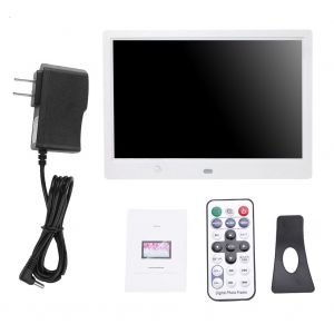 Cadre photo numerique HD 10"" avec capteur de mouvement 1080p, 110 V-240 V (blanc, prise US) - Neuf