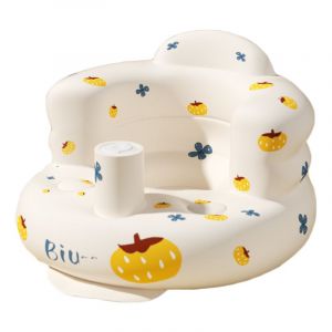Siege Gonflable Pour Bebe En Pvc, Portable, Dessin Anime, Mignon, Pour Nourrisson, Tout-Petit, Apprentissage, Siege De Douche, Citrouille, Fleur - Neuf