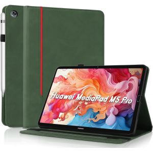 Naeryut-Coque Pour Huawei Mediapad M5 /M5 Pro 10.8 2018-Étui Housse De Protection Cuir Pu Avec Fonction Support/Portefeuille Coque Tablette Huawei Mediapad M5 (Vert) - Neuf