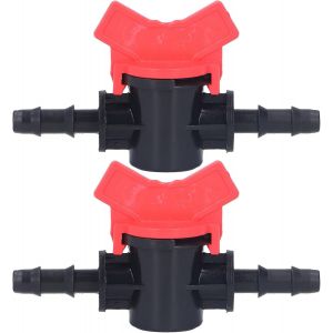 Lot de 2 Vannes D'arrêt D'irrigation Goutte à Goutte Universelles pour Jardin Potager, Plantation et Jardin Arrière (2#)(8MM) - Neuf