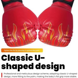 Gants Dentra&icirc;nement Primaire,Gants Art Martiaux Enfant,Gant Boxe Enfant,Gant De Boxe Pour Muay Thai,Arts Martiaux,Mma,Muay Thai,Kickboxing,Sac De Frappe,Adapt&eacute;s Aux 3-13 Ans,Rouge - Neuf