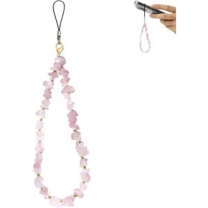 Kal-Bracelet T&eacute;l&eacute;phone, Cordon T&eacute;l&eacute;phone Portable Bijoux Antichute Avec Charmes En Cristal, Longue Cha&icirc;ne Boh&egrave;me Pour Smartphone, Accessoire &Eacute;l&eacute;gant - Neuf