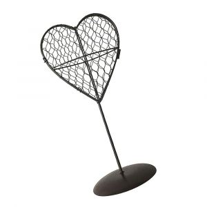 fil de fer forme de coeur stand pot succulent planteur titulaire plante - Neuf