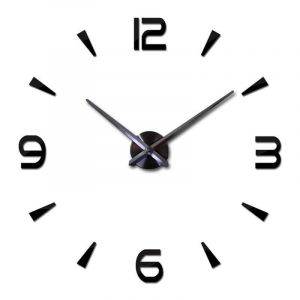Horloge Murale 3d Diy, Design Créatif, Miroir, Décoration Murale Autocollante - Neuf