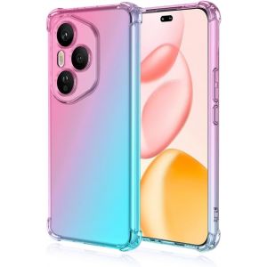Kal-Coque Pour Honor 400 Pro 5g (6.7"" Inches), Étui De Téléphone Portable En Silicone Tpu Souple Avec Dégradé De Couleur Transparent - Rose Vert - Neuf