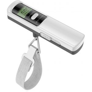 nzqaf-Pèse Valises de Voyage, Plus Besoin d¿Acheter des Piles, Écologique et Économique, Pratique à Utiliser, Pèse Bagage Sans Pile, 50kg/110lb, Fonction Tare, Balance Bagage Voyage ¿ Blanc - Neuf