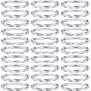 Kal-30 Pièces Double Anneau Fendu,Anneaux Porte Clé,Pour Accueil Voiture Clés Pendentifs,Porte-Clés Bijoux Bricolage Collier Métal Pendentif Connexion D'ornement(25mm) - Neuf