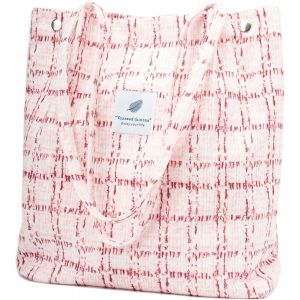 ERSHI-Sac fourre-tout décontracté en velours côtelé pour femme avec motif smiley - Sac à bandoulière pour femme - Grande capacité [1 - Neuf