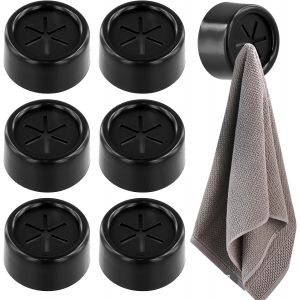 Eryi-6 Pièces Accroche Torchon, Abs Rond Porte Serviette Adhesif, Gadget Cuisine, Crochet Adhesif Mural Salle De Bain, Porte Torchons Pince, Porte Serviette Sans Percage Pour Cuisine, Maison - Neuf