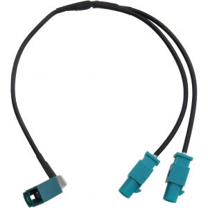 FAKRA-Z Femelle à Double Prise Mâle Connecteur Convertisseur Autoradio FM Antenne Câble Adaptateur 24cm pour GPS GSM Navigation - Neuf