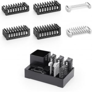 Sabots Peigne De Guidage Avec Base Pour O Blade Pro Qp2724 Qp2834 Qp25xx Qp26xx, Sabot Rasoir Pour Couper Les Cheveux (6 Pièces + Base) - Neuf