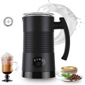 LETNERNY-Mousseur À Lait Electrique 4 En 1, 350Ml Mousseur De Lait Automatique Avec Contrôle Intelligente De Température Mousseur, Lait Chaud Et Froid Silencieux, Pour Latte, Cappuccinos, Macchiato - Neuf