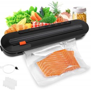 Machine Sous Vide Alimentaire 5 en 1,Appareils de Mise Sous Vide avec Mode Sec et Humide Inclus 10 Sacs et Tuyau,Emballeur Sous Vide la Cuisine et la Conservation(Noir) - Neuf