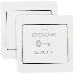 Lot de 2 caches muraux durables pour bouton-poussoir de sortie, pour un contr&ocirc;le d'acc&egrave;s facile aux portes - Mat&eacute;riau PP de haute qualit&eacute;, blanc - Neuf