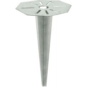 Piquet De Terre Cuba,Piquet De Sol Pour Lampe De Jardin,Accessoires D'ext&eacute;rieur,Ancrage Au Sol En M&eacute;tal Galvanis&eacute; - Neuf