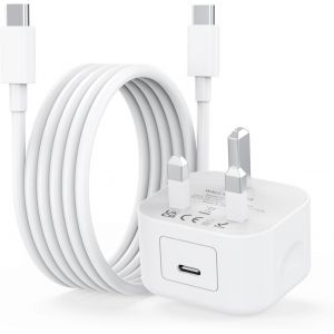 Chargeur Usb C Pour Iphone 15 16, [Certifi&eacute; Mfi] 20 W Pd Usb C Chargeur Rapide Avec C&acirc;ble Usb C Vers Usb C De 6 Pieds Pour Iphone 15/15 Plus/15 Pro/15 Pro Max/16/16 Plus/16 Pro Max, Ipad, Usbc Uk - Neuf