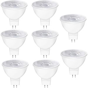 Kal-Ampoules Led Gu5.3 Mr16 12v, 5w Equivalent À 50w Lampe Traditionnelle, Blanc Chaud 2700k, 550lm, 38° Angle, Ampoules Led Spot Mr16 12v Ac/Dc Lampe Réflecteur Non Dimmable,Lot De 8 - Neuf