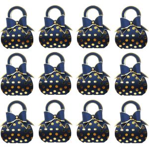 Boîtes à Dragées, 50 Pièces Emballage Cadeau Boite, Boite Dragees Mariage, Fête Boite Cadeau, Boîte à Bonbons en Papier pour Baptême Première Communion Graduation Mariage (Bleu marine) - Neuf