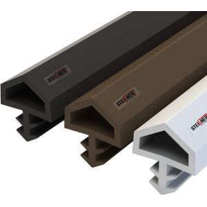 Joint de Porte et de Fenêtre STD05 1 m 12 mm Joint d'Étanchéité en Caoutchouc Marron PVC Aluminium - Neuf