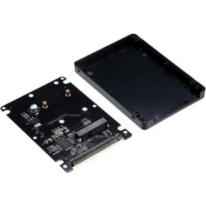 lbgwp60-Msata A 2.5"" 44Pin Pata/Ide Ssd Hdd Msata Boitier Sur Pied Adaptateur Convertisseur, Noir - Neuf