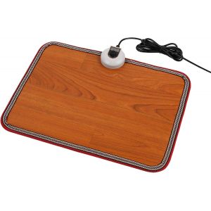Tapis De Chauffage &Eacute;lectrique Sous-Bureau, Chauffe-Pieds &Eacute;lectrique, Chauffe-Doigts De 230 V Pour Bureau Et Maison (Grain De Bois) - Neuf
