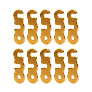 10pcs Abri &Agrave; D&eacute;gagement Rapide Auvent Tente Alliage Corde De Vent Boucle Stopper (Or-S) - Neuf