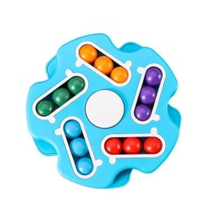 Doigt Double Face Magic Bean Cube Toy-Toupie pour enfants,bleu bleu - Neuf