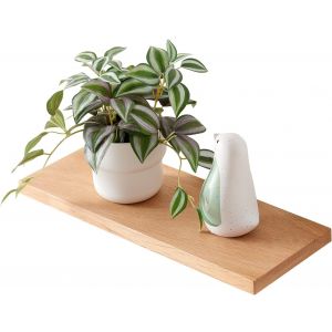 CMWX-Etagere Murale en Bois, Flottante Etagere Murale Ch&ecirc;ne pour Salon Chambre Bureau Salle de Bains ou Cuisine - Neuf