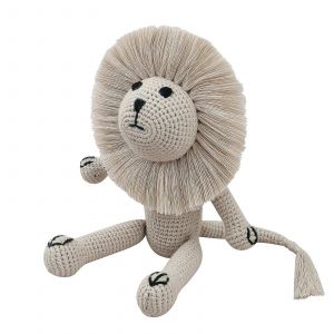 Mini crochet assis lion confort coton pour poup&eacute;e f&ecirc;te cadeau stylo d&eacute;coratif - Neuf