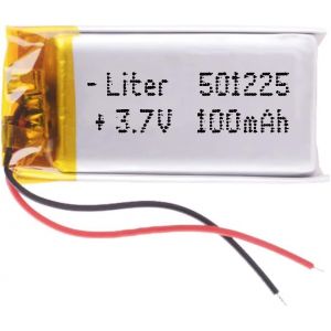 Batterie 501225 LiPo 3.7V 100mAh 0.37Wh 1S 5C Liter Energy Battery pour l'électronique Rechargeable Téléphone Portable Smartwatch GPS-Ne Convient Pas à la Radiocommande 27x12x5mm(100mAh|501225) - Neuf