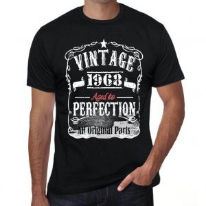 Homme Tee-Shirt - All Original Parts Aged To Perfection 1968 - 56 Ans T-Shirt Graphique Idée Cadeau 56e Anniversaire Vintage Année 1968 Nouveauté - Neuf