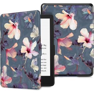 GUOP-Étui Pour Kindle Paperwhite 6,8"" (11E Génération,2021) Et Kindle Paperwhite Signature Edition,Coque Fine Et Léger,Housse Fermeture Magnétique Réveil/Veille Automatique,Blooming Hibiscus - Neuf