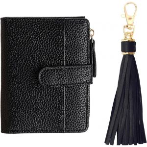 1 Portefeuille Noir Et 1 Pendentif Final,Sac &Agrave; Carte Courte Simple,Poche De Petite Pi&egrave;ce Portable,Accessoires Pour Emballage Des Sacs. - Neuf